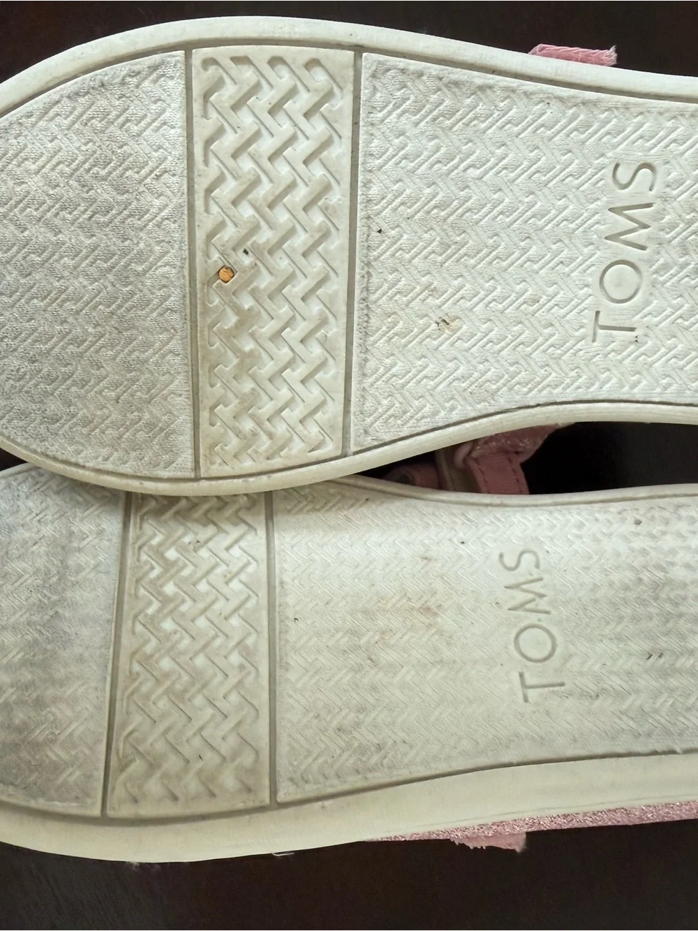 Toms Girls 10T Sparkle Pink Mary Jane Shoes